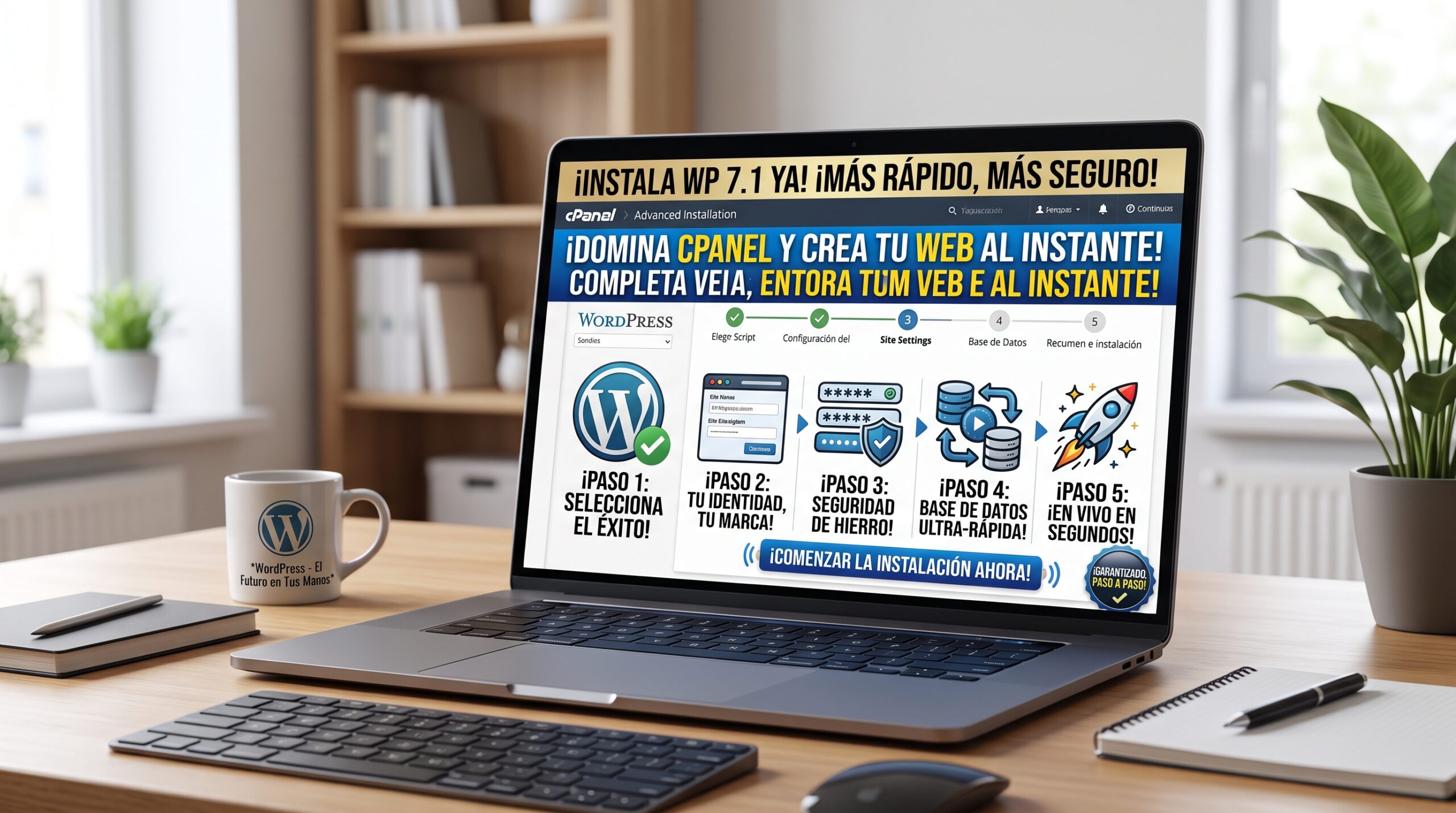 Instalación de WordPress 7.1 en cPanel: Guía Completa Paso a Paso